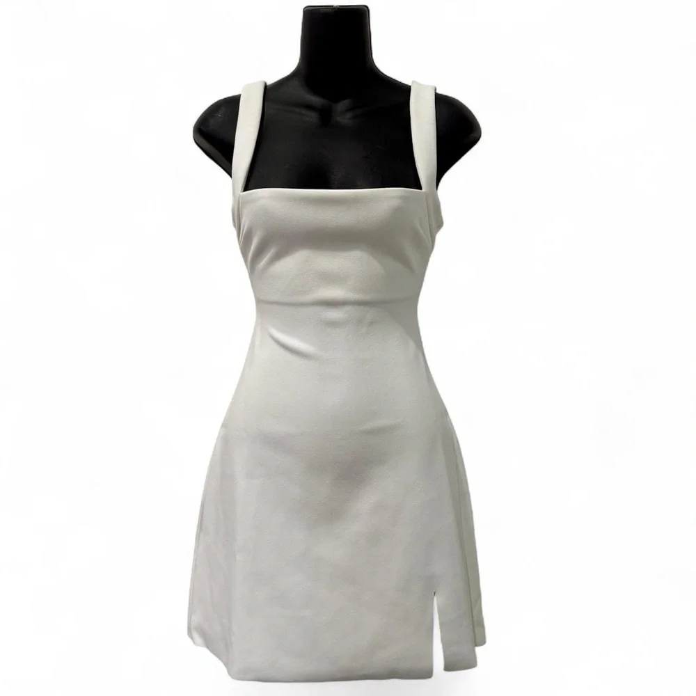 Princess Polly White Square Neck Mini Dress - Picture 4 of 5